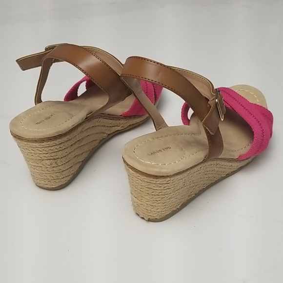 Leather Strap Espadrille Wedges - Picture 7 of 8